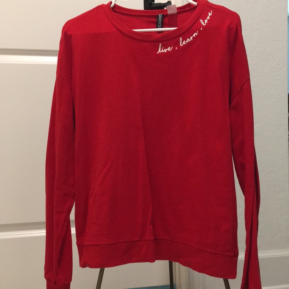 Lightweight! Live. Learn. Love. H&M Crewneck